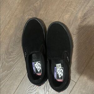Vans Black Slip-On Sneakers Classic Canvas